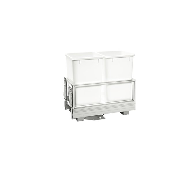 Rev-A-Shelf Rev-A-Shelf Aluminum Pull Out TrashWaste Container with Soft OpenClose 5149-1527DM-211